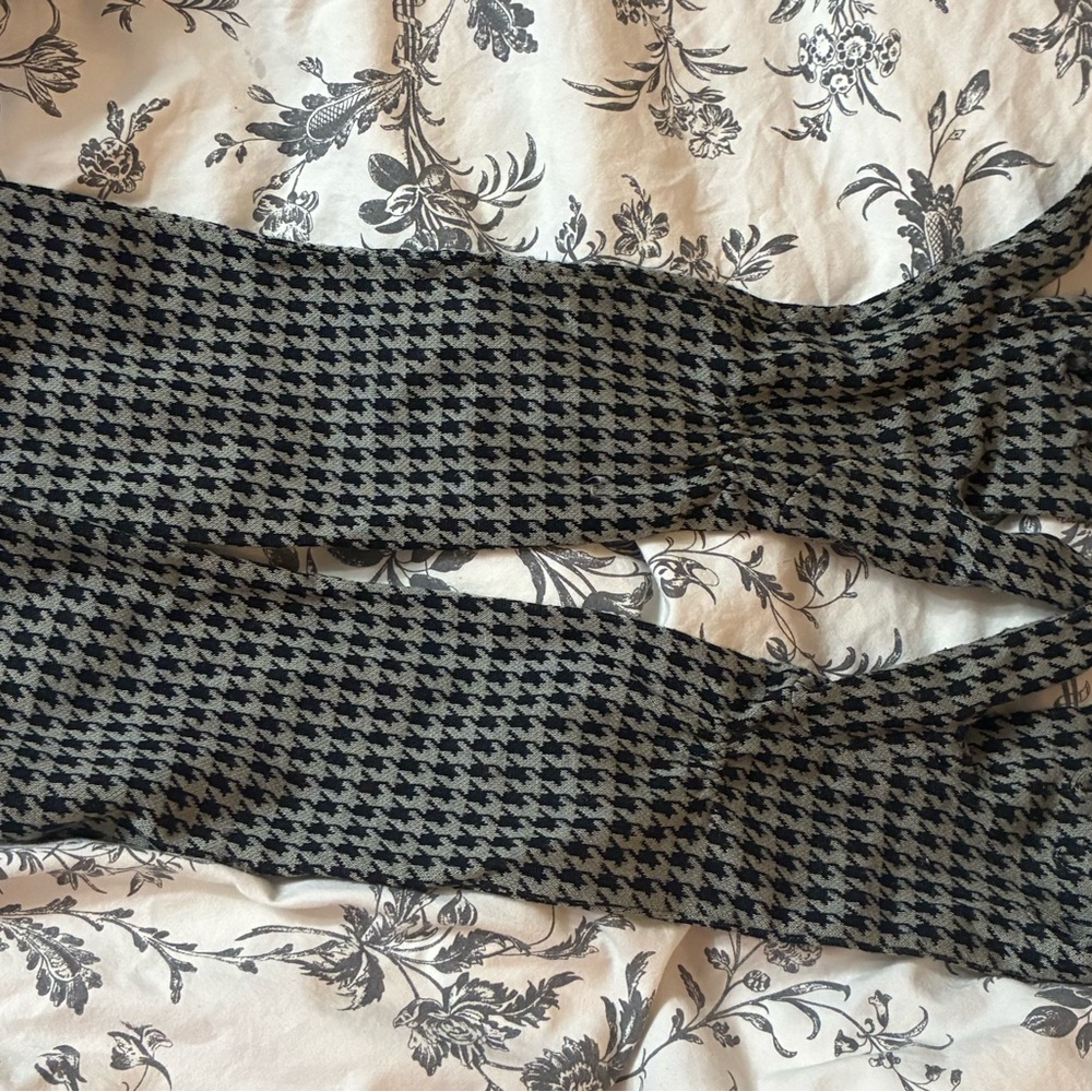 Vintage Steve Madden Grey Black Houndstooth Elbow Length gloves